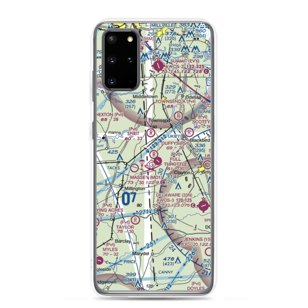 Duffy's Airport (DE19) VFR Sectional Samsung Case Samsung Galaxy S20 Plus model shown