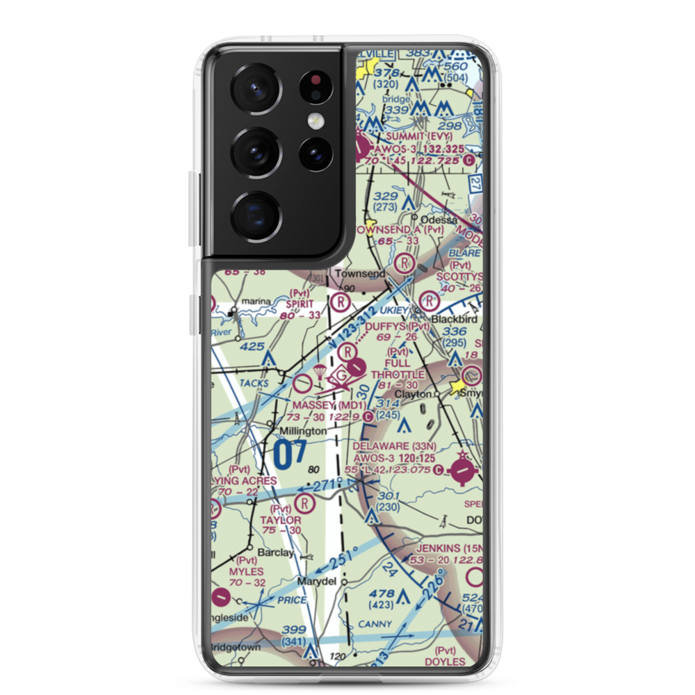 Duffy's Airport (DE19) VFR Sectional Samsung Case Samsung Galaxy S21 Ultra model shown