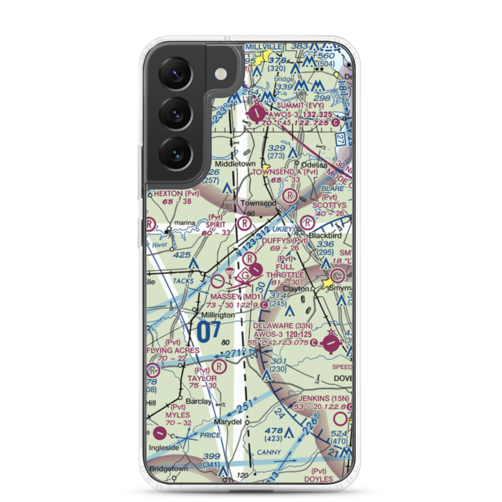Duffy's Airport (DE19) VFR Sectional Samsung Case Samsung Galaxy S22 Plus model shown