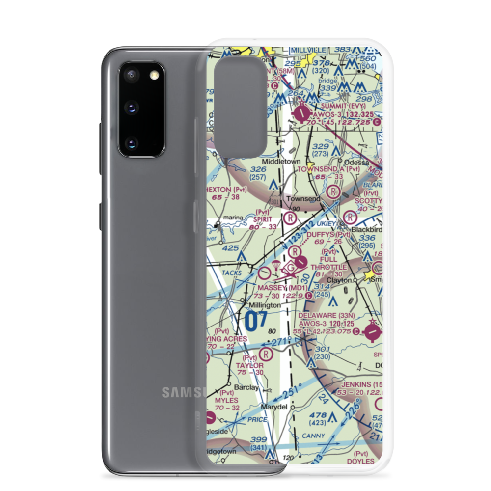 Duffy's Airport (DE19) VFR Sectional Samsung Case Samsung Galaxy S20 model shown