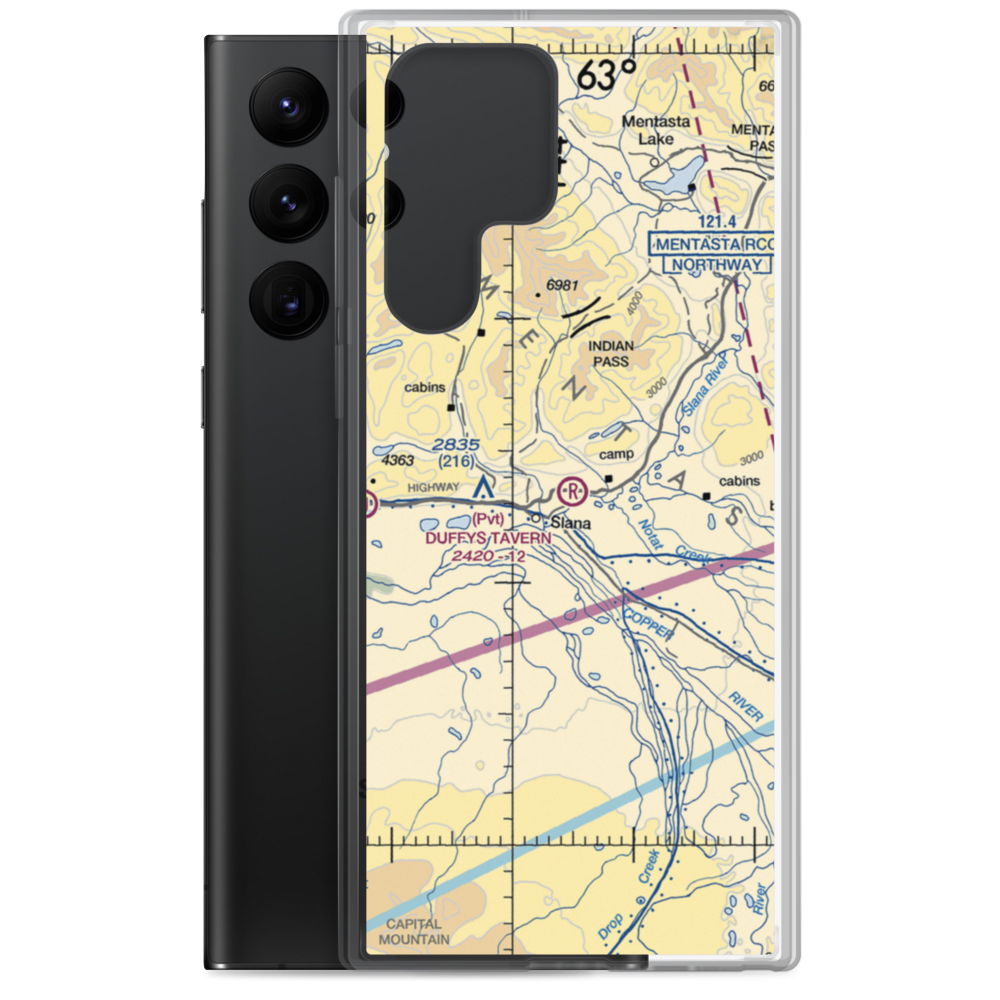 Duffys Tavern Airport (DDT) VFR Sectional Samsung Case Samsung Galaxy S22 Ultra model shown