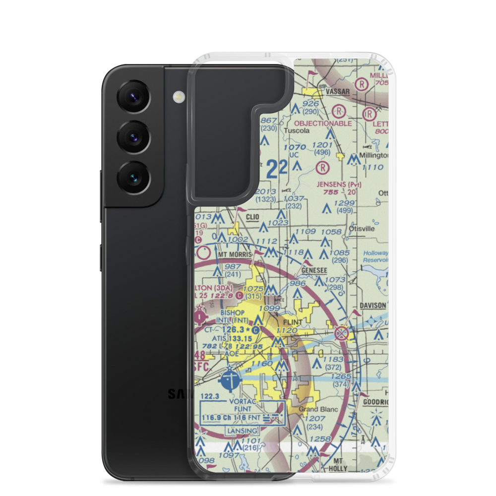 Duford Field (68G) VFR Sectional Samsung Case Samsung Galaxy S22 model shown