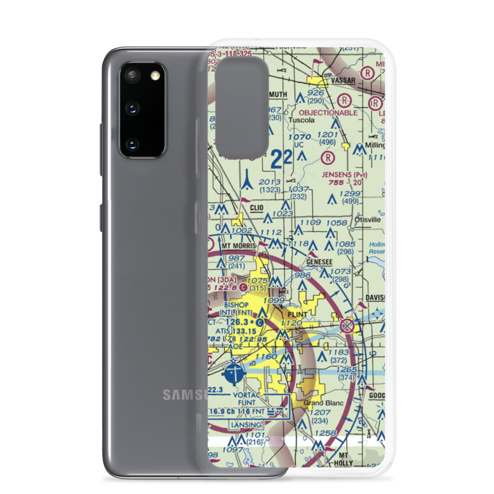 Duford Field (68G) VFR Sectional Samsung Case Samsung Galaxy S20 model shown