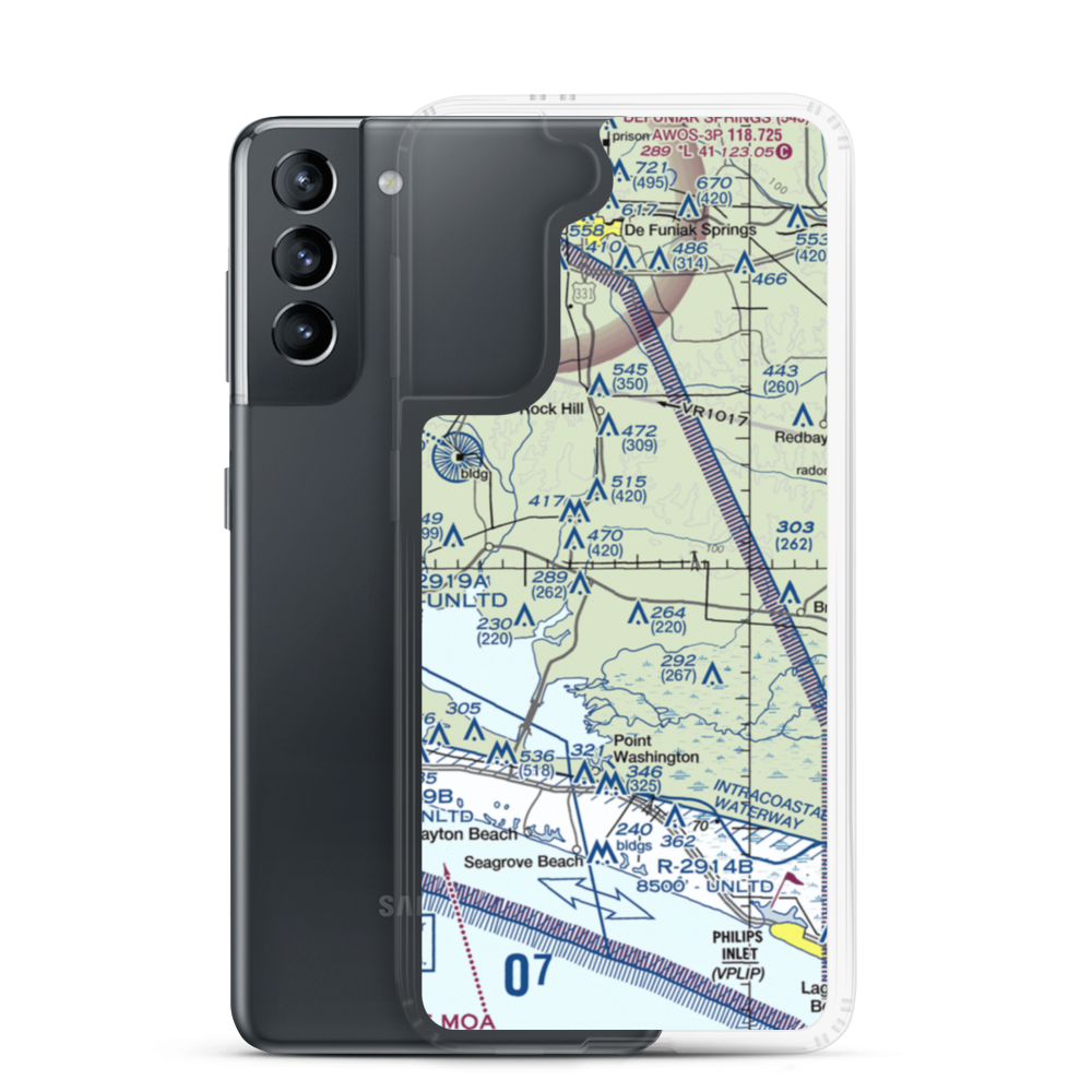 Dugger Field (0FD3) VFR Sectional Samsung Case Samsung Galaxy S21 model shown