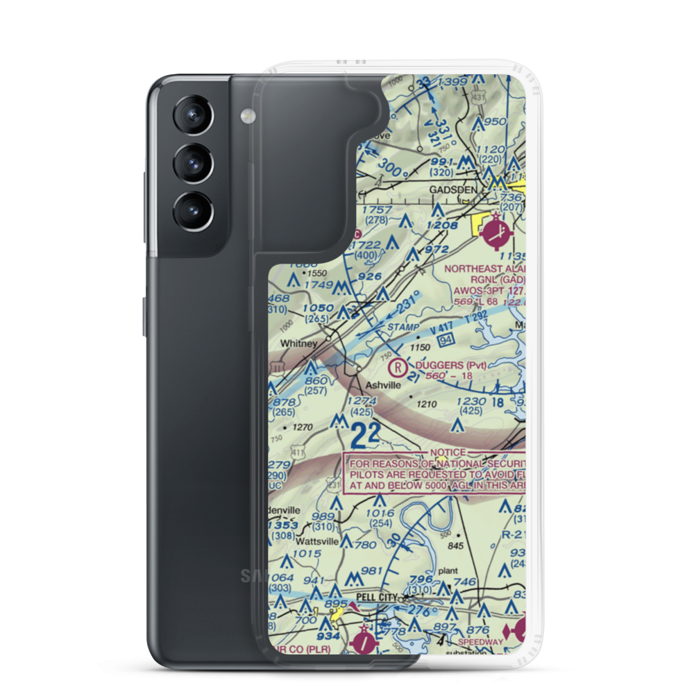 Dugger's Field (AL60) VFR Sectional Samsung Case Samsung Galaxy S21 model shown
