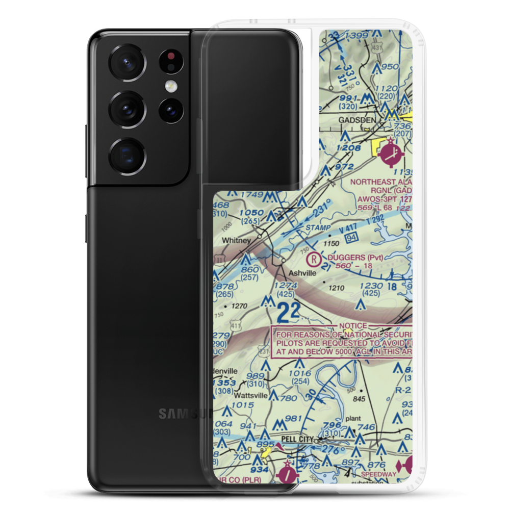 Dugger's Field (AL60) VFR Sectional Samsung Case Samsung Galaxy S21 Ultra model shown