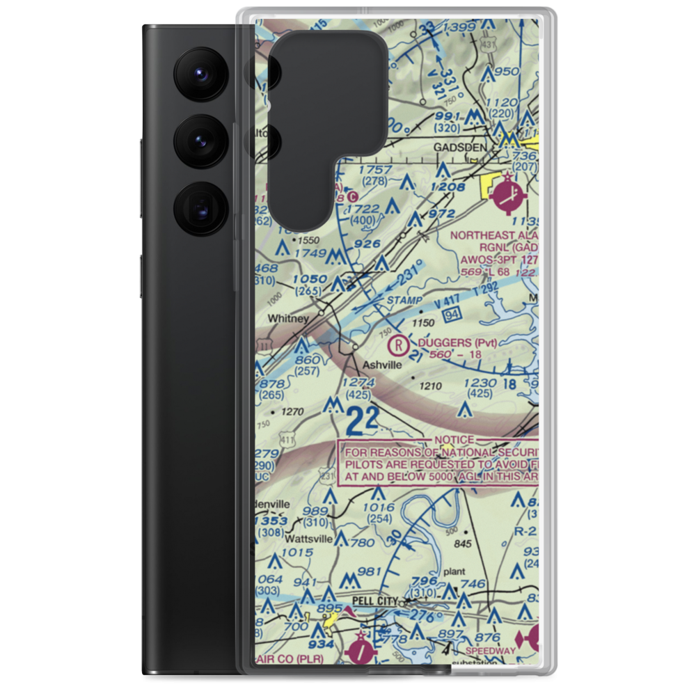 Dugger's Field (AL60) VFR Sectional Samsung Case Samsung Galaxy S22 Ultra model shown