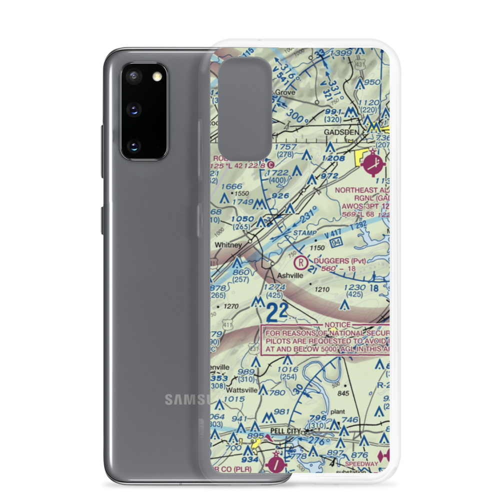 Dugger's Field (AL60) VFR Sectional Samsung Case Samsung Galaxy S20 model shown