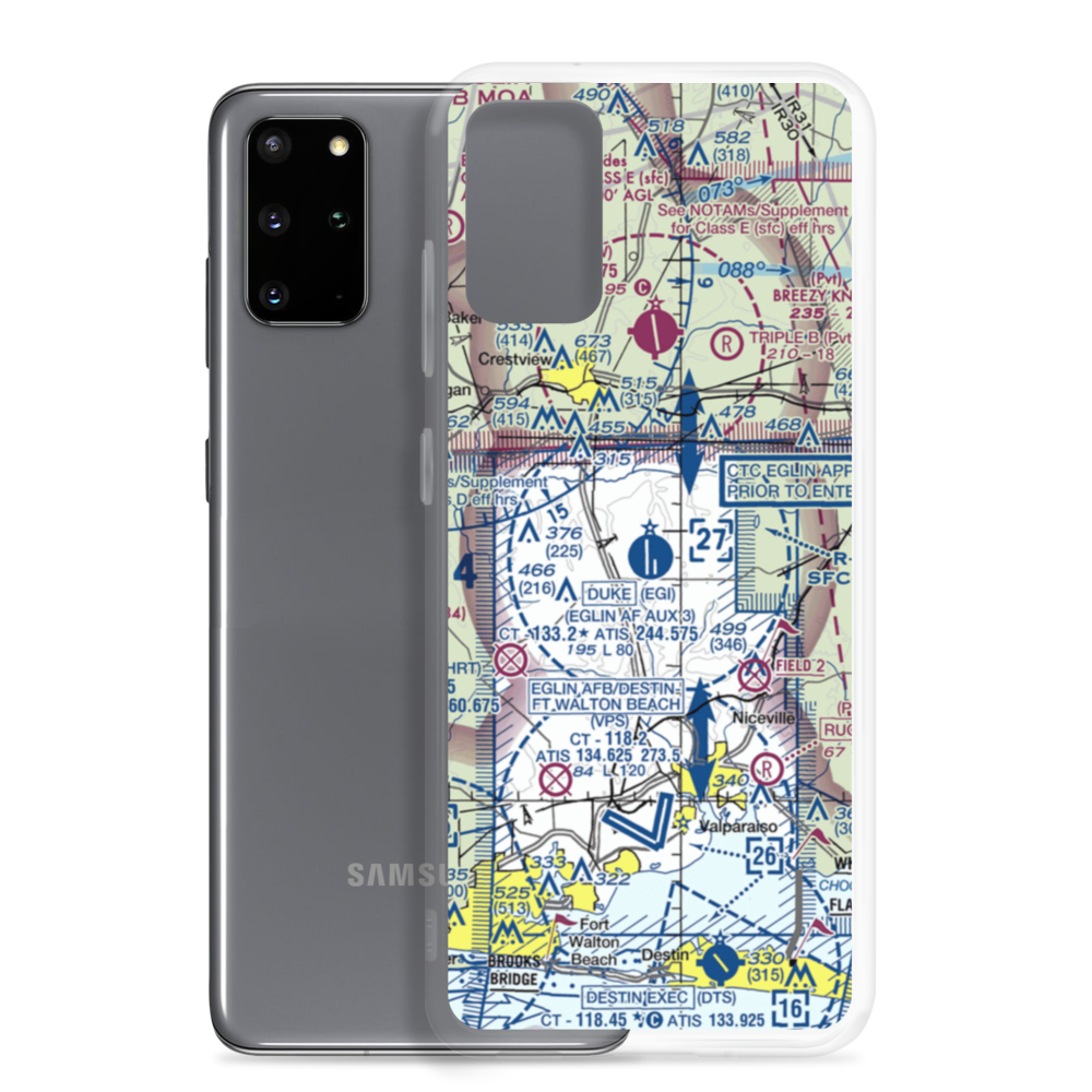 Duke Field (EGI) VFR Sectional Samsung Case Samsung Galaxy S20 Plus model shown