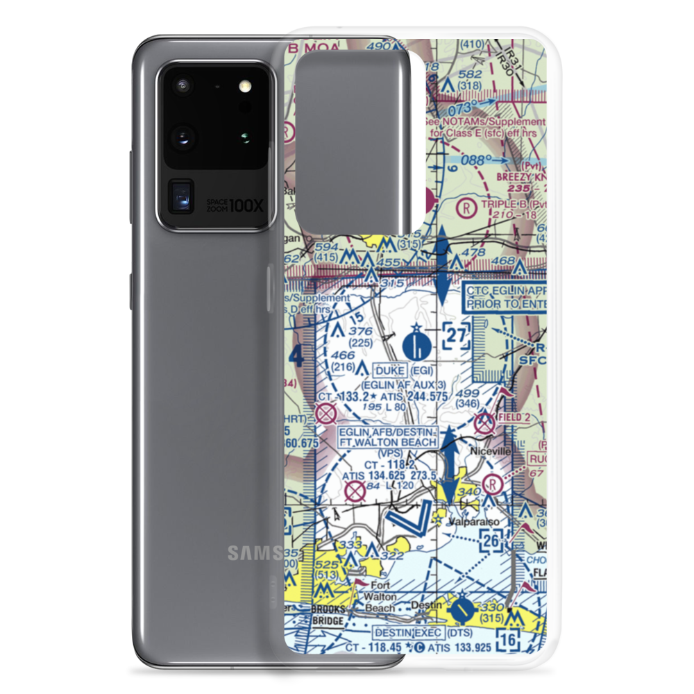 Duke Field (EGI) VFR Sectional Samsung Case Samsung Galaxy S20 Ultra model shown