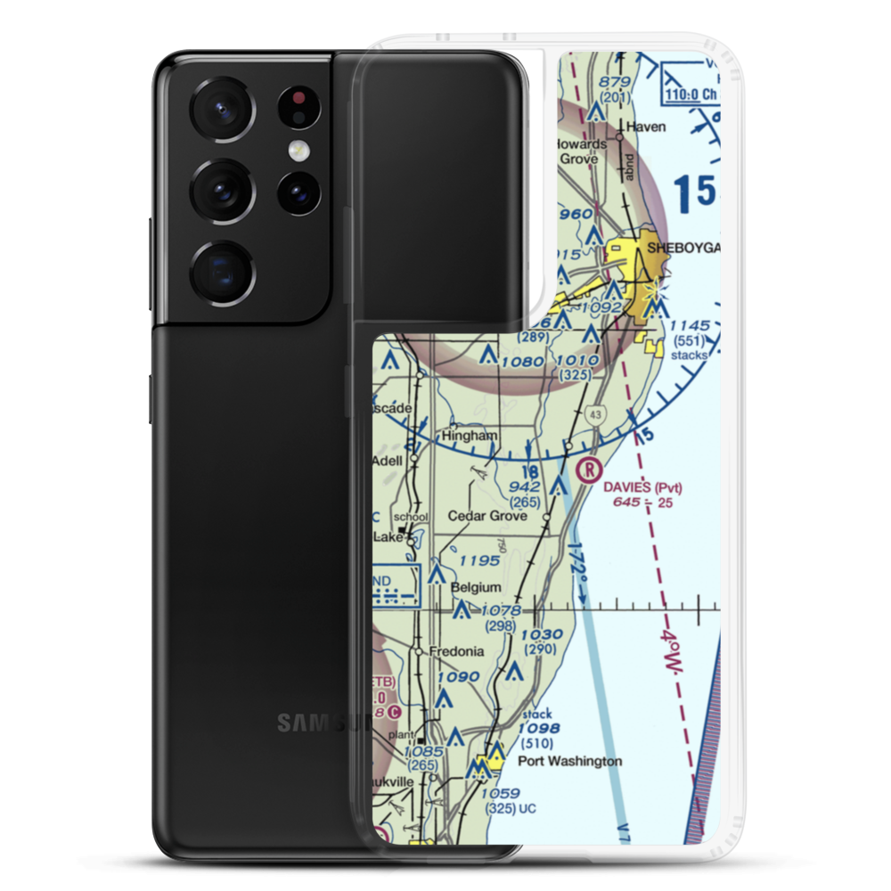Dulmes Field (65WI) VFR Sectional Samsung Case Samsung Galaxy S21 Ultra model shown