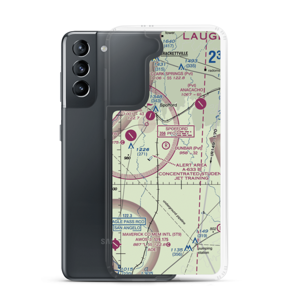 Dunbar Ranch Airport (0XS8) VFR Sectional Samsung Case Samsung Galaxy S21 model shown