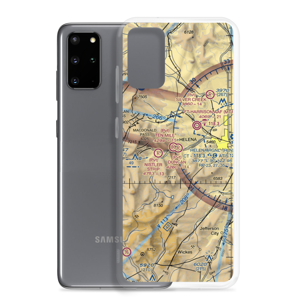Duncan Airport (MT06) VFR Sectional Samsung Case Samsung Galaxy S20 Plus model shown