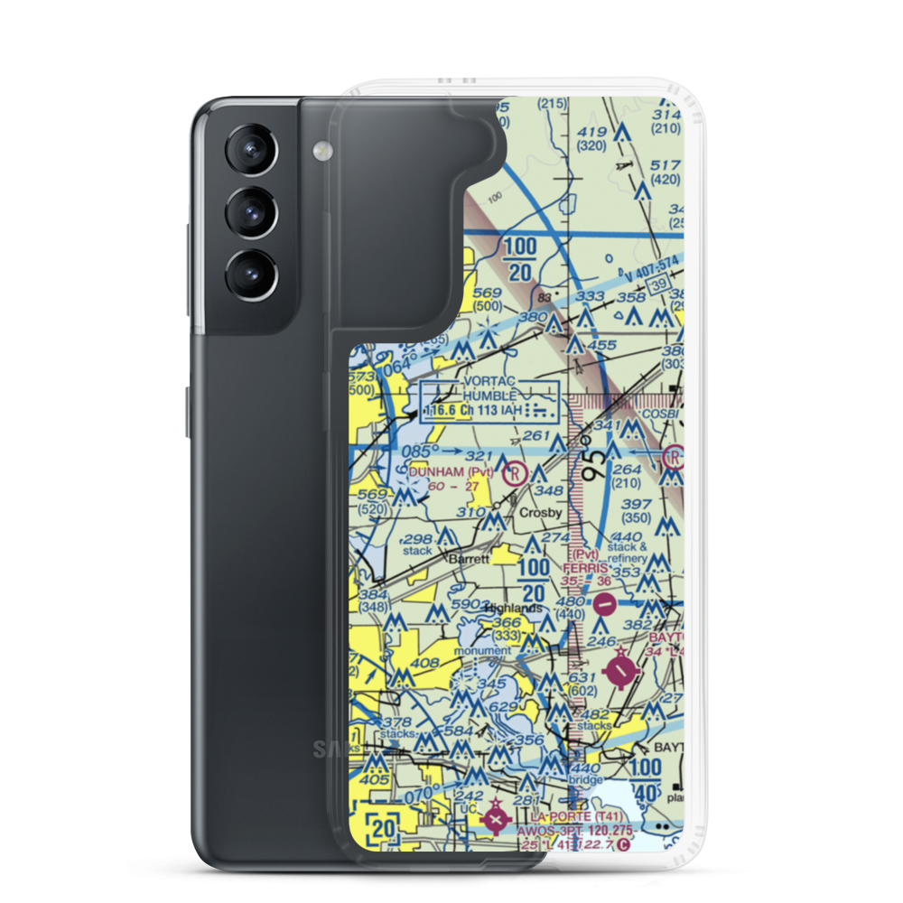 Dunham Field (1XS1) VFR Sectional Samsung Case Samsung Galaxy S21 model shown