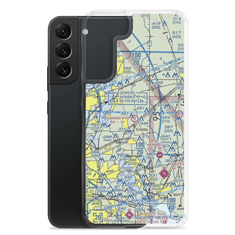 Dunham Field (1XS1) VFR Sectional Samsung Case Samsung Galaxy S22 Plus model shown