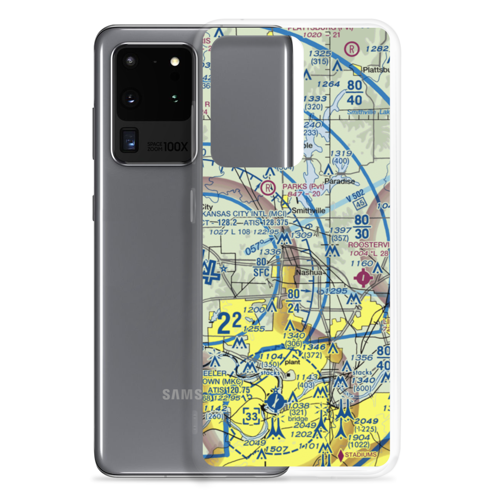 Dunham Private Airport (79MU) VFR Sectional Samsung Case Samsung Galaxy S20 Ultra model shown