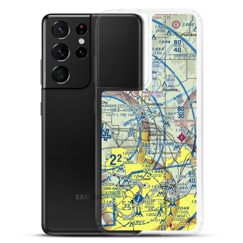 Dunham Private Airport (79MU) VFR Sectional Samsung Case Samsung Galaxy S21 Ultra model shown