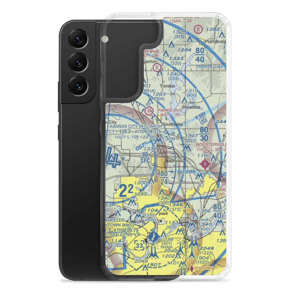 Dunham Private Airport (79MU) VFR Sectional Samsung Case Samsung Galaxy S22 Plus model shown