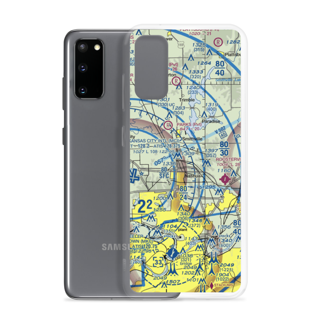 Dunham Private Airport (79MU) VFR Sectional Samsung Case Samsung Galaxy S20 model shown