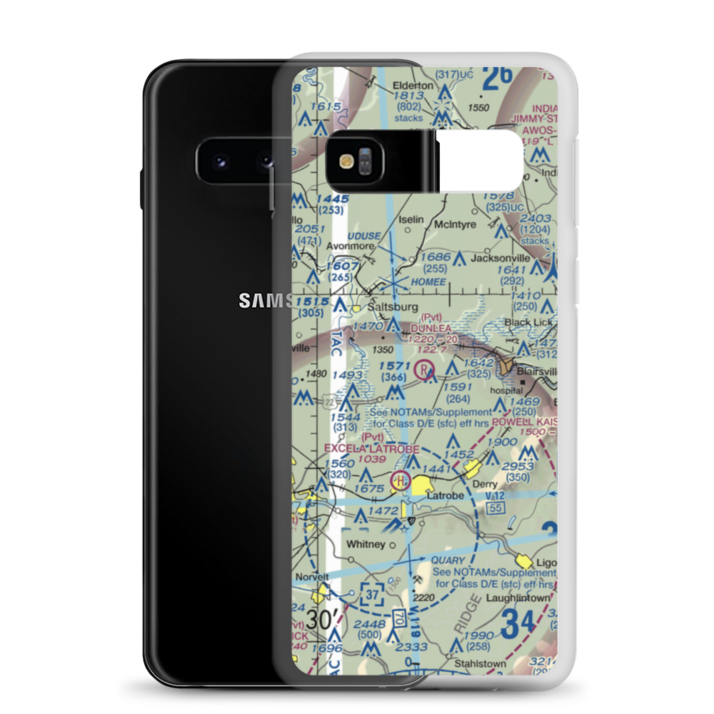 Dunlea Airpark (PN66) VFR Sectional Samsung Case Samsung Galaxy S10 model shown