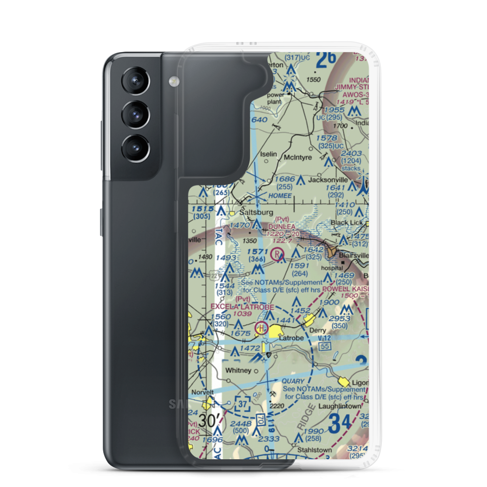 Dunlea Airpark (PN66) VFR Sectional Samsung Case Samsung Galaxy S21 model shown