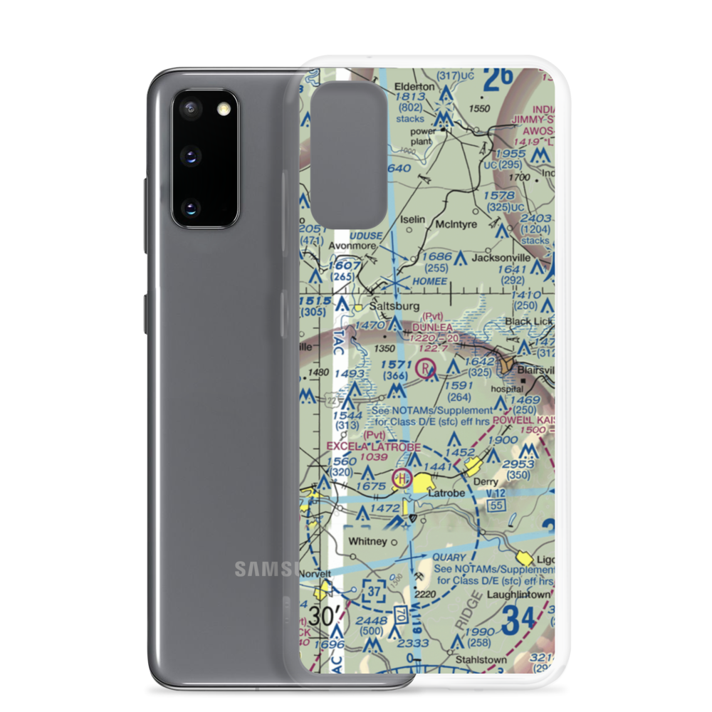 Dunlea Airpark (PN66) VFR Sectional Samsung Case Samsung Galaxy S20 model shown