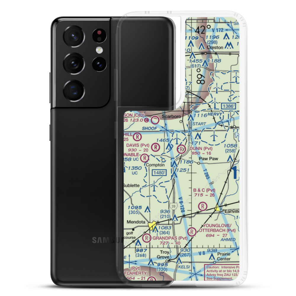 Dunn Airport (LL54) VFR Sectional Samsung Case Samsung Galaxy S21 Ultra model shown