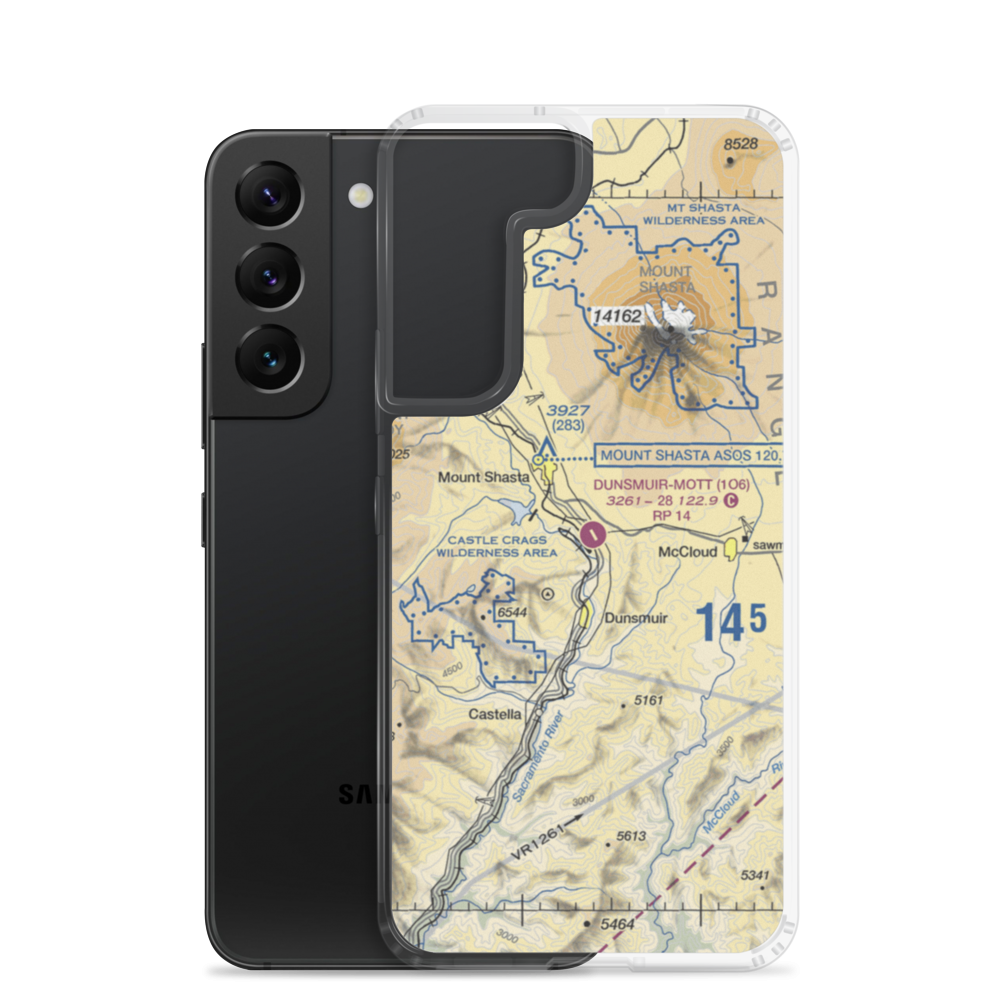 Dunsmuir Muni-Mott Airport (1O6) VFR Sectional Samsung Case Samsung Galaxy S22 model shown