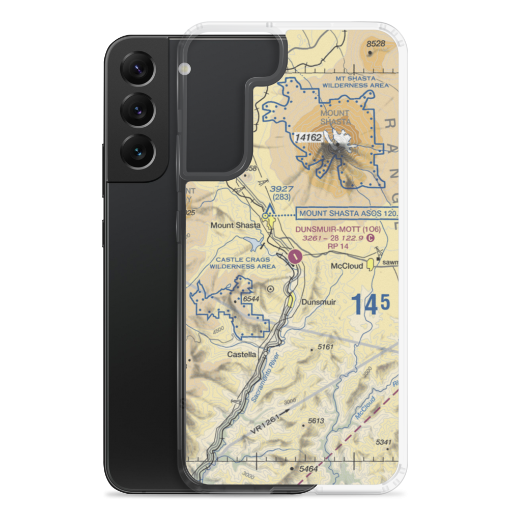 Dunsmuir Muni-Mott Airport (1O6) VFR Sectional Samsung Case Samsung Galaxy S22 Plus model shown