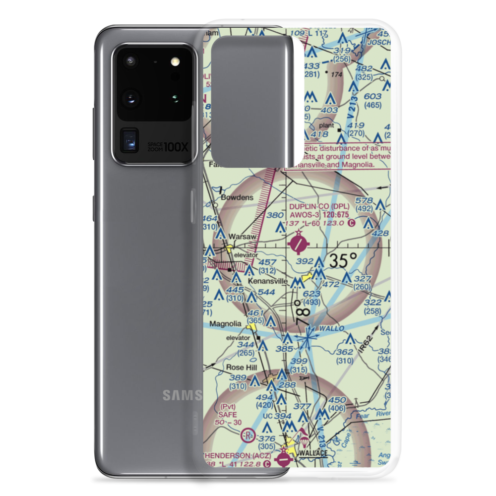 Duplin County Airport (DPL) VFR Sectional Samsung Case Samsung Galaxy S20 Ultra model shown