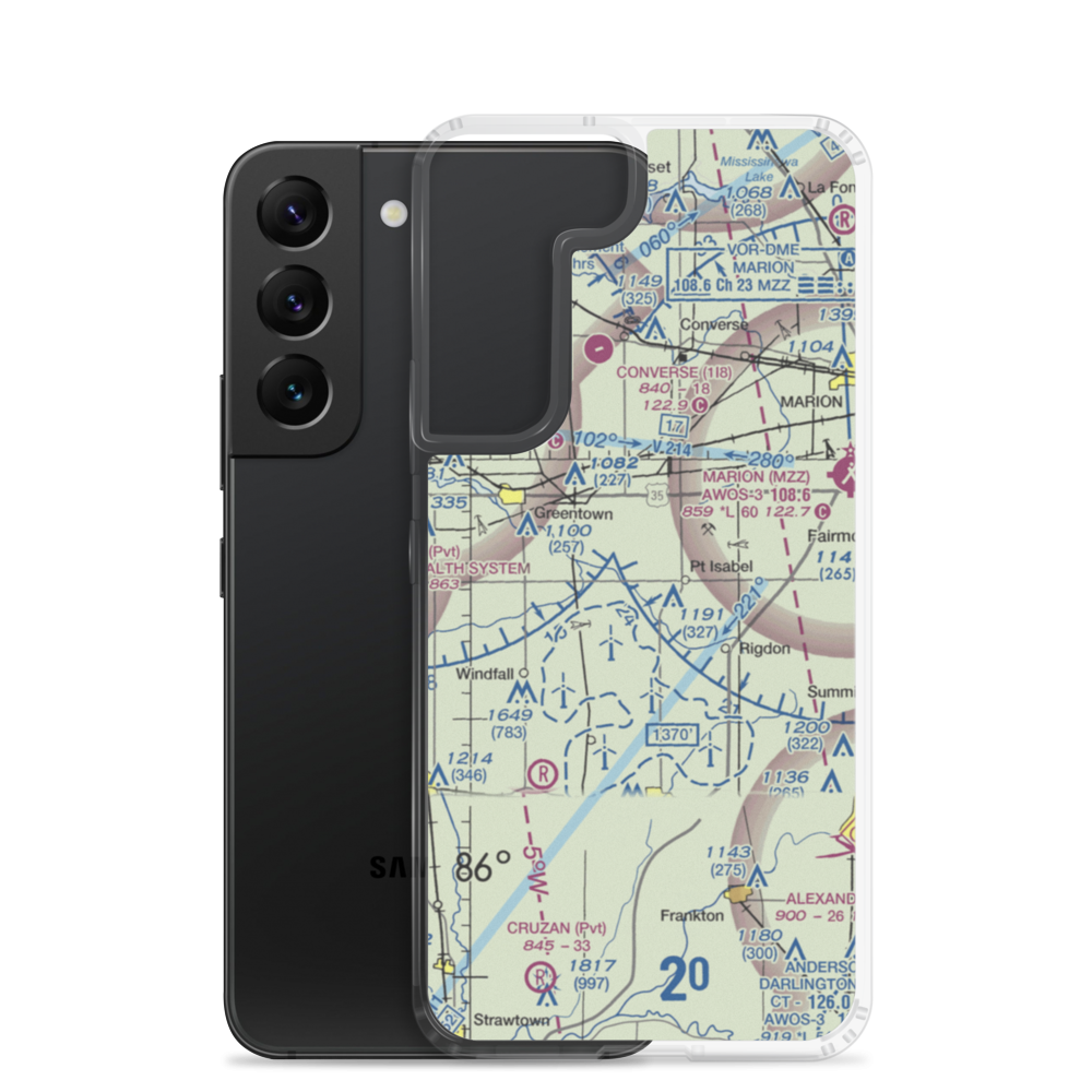 Dupouy Airport (3IN2) VFR Sectional Samsung Case Samsung Galaxy S22 model shown