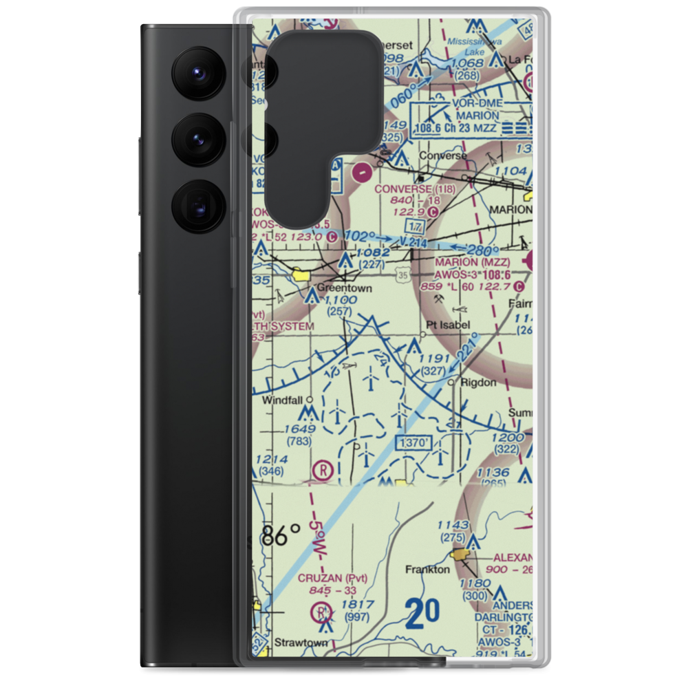 Dupouy Airport (3IN2) VFR Sectional Samsung Case Samsung Galaxy S22 Ultra model shown