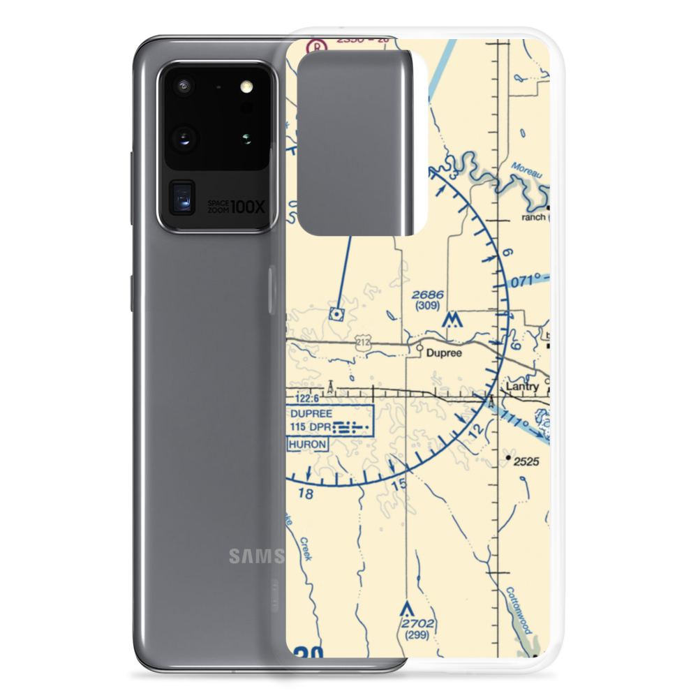 Dupree Municipal Airport (7F2) VFR Sectional Samsung Case Samsung Galaxy S20 Ultra model shown