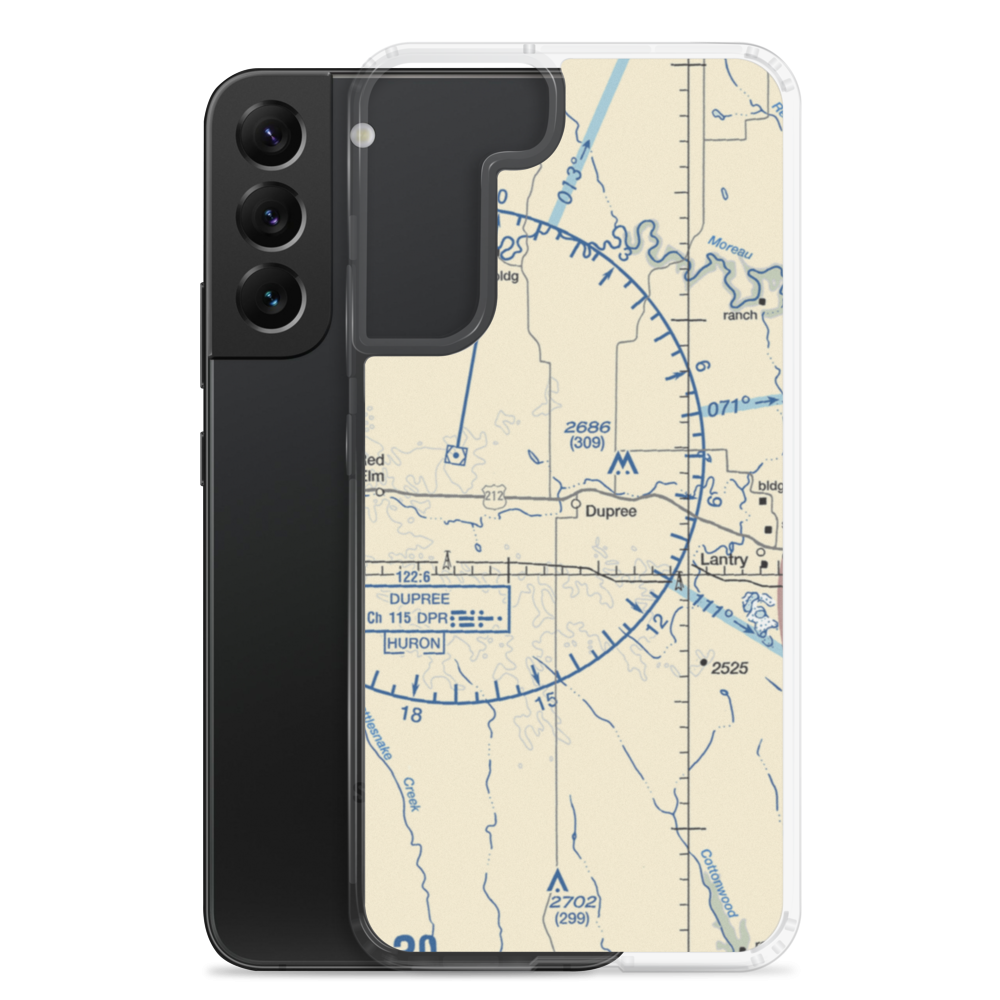 Dupree Municipal Airport (7F2) VFR Sectional Samsung Case Samsung Galaxy S22 Plus model shown