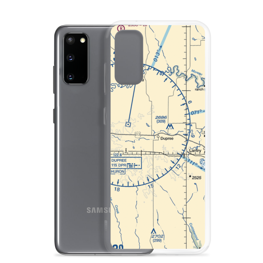 Dupree Municipal Airport (7F2) VFR Sectional Samsung Case Samsung Galaxy S20 model shown