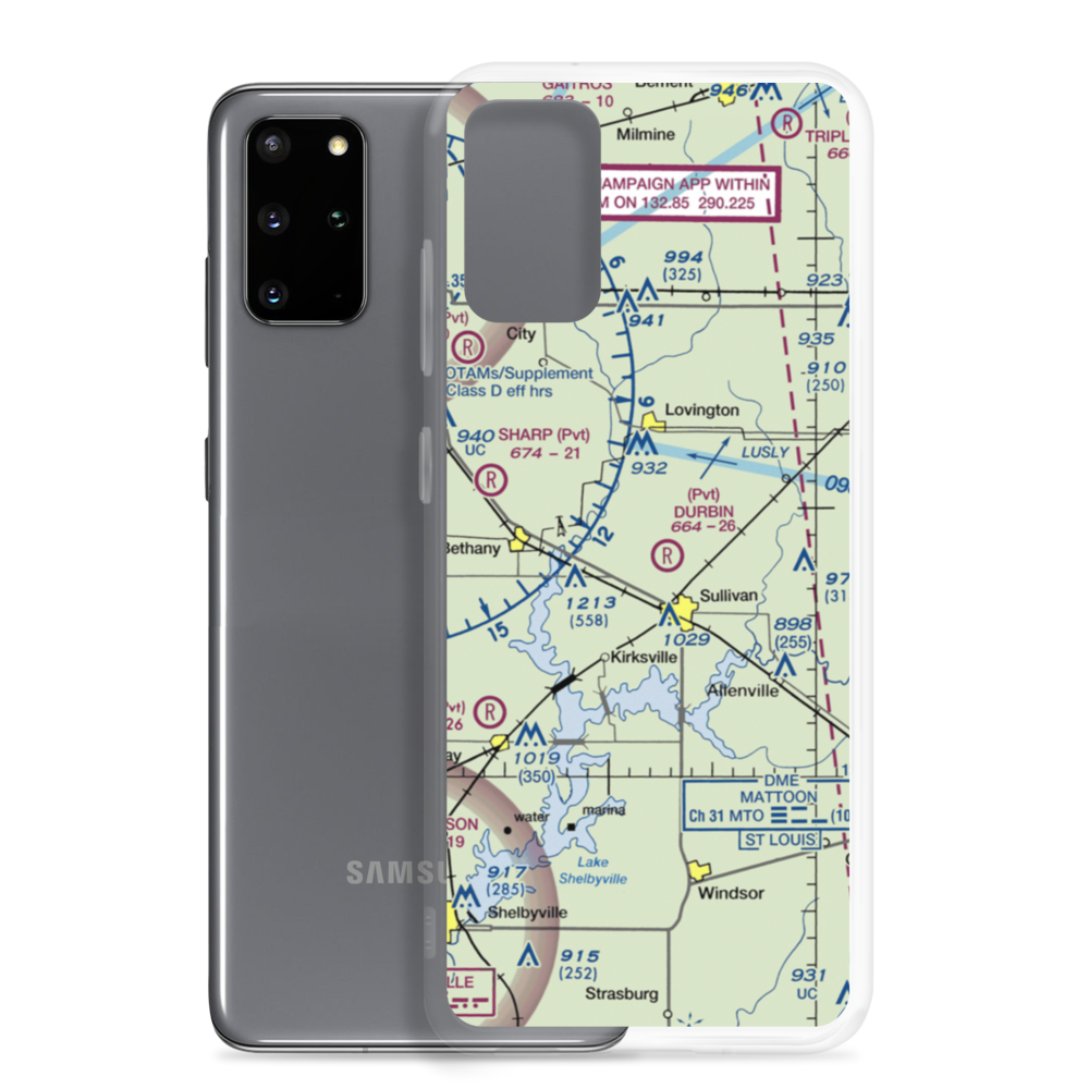 Durbin Airport (85IL) VFR Sectional Samsung Case Samsung Galaxy S20 Plus model shown