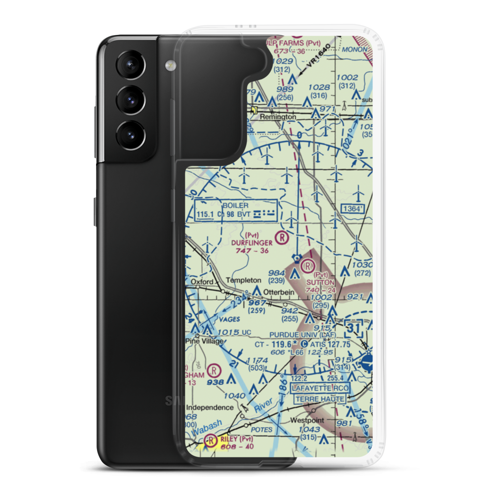 Durflinger Airport (IN29) VFR Sectional Samsung Case Samsung Galaxy S21 Plus model shown