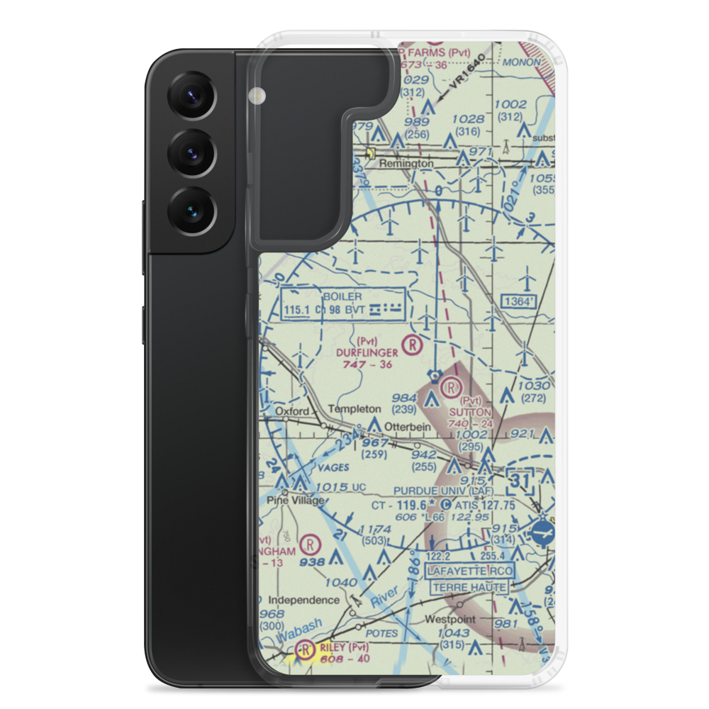Durflinger Airport (IN29) VFR Sectional Samsung Case Samsung Galaxy S22 Plus model shown