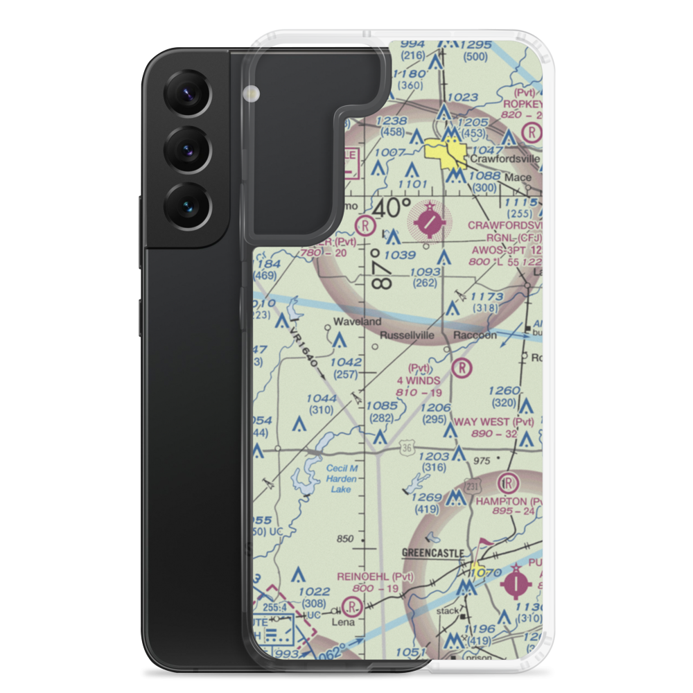 Durham Airport (II68) VFR Sectional Samsung Case Samsung Galaxy S22 Plus model shown