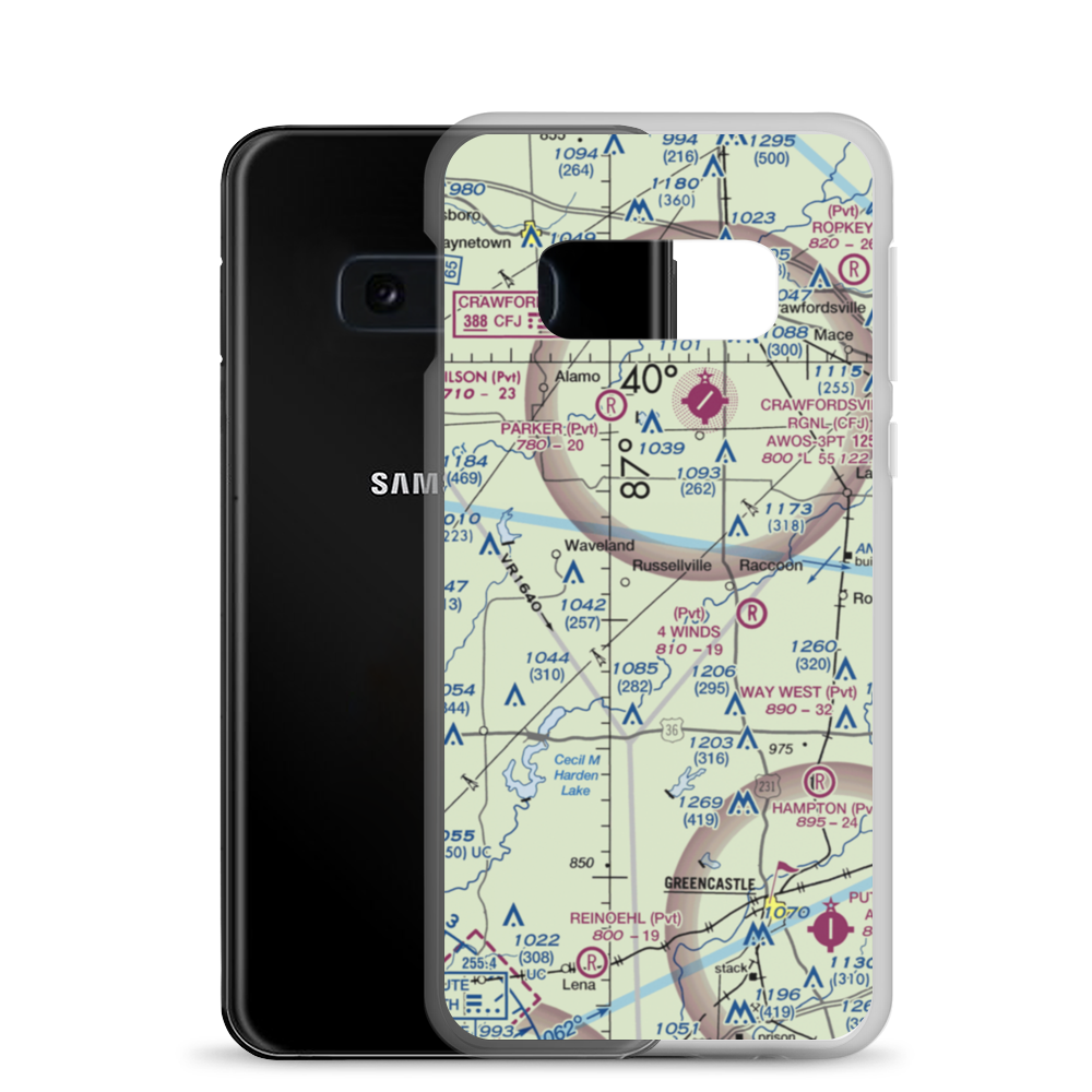 Durham Airport (II68) VFR Sectional Samsung Case Samsung Galaxy S10e model shown