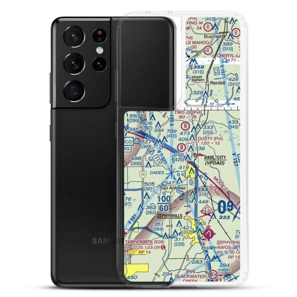 Dusty Airpatch Airport (5FL0) VFR Sectional Samsung Case Samsung Galaxy S21 Ultra model shown