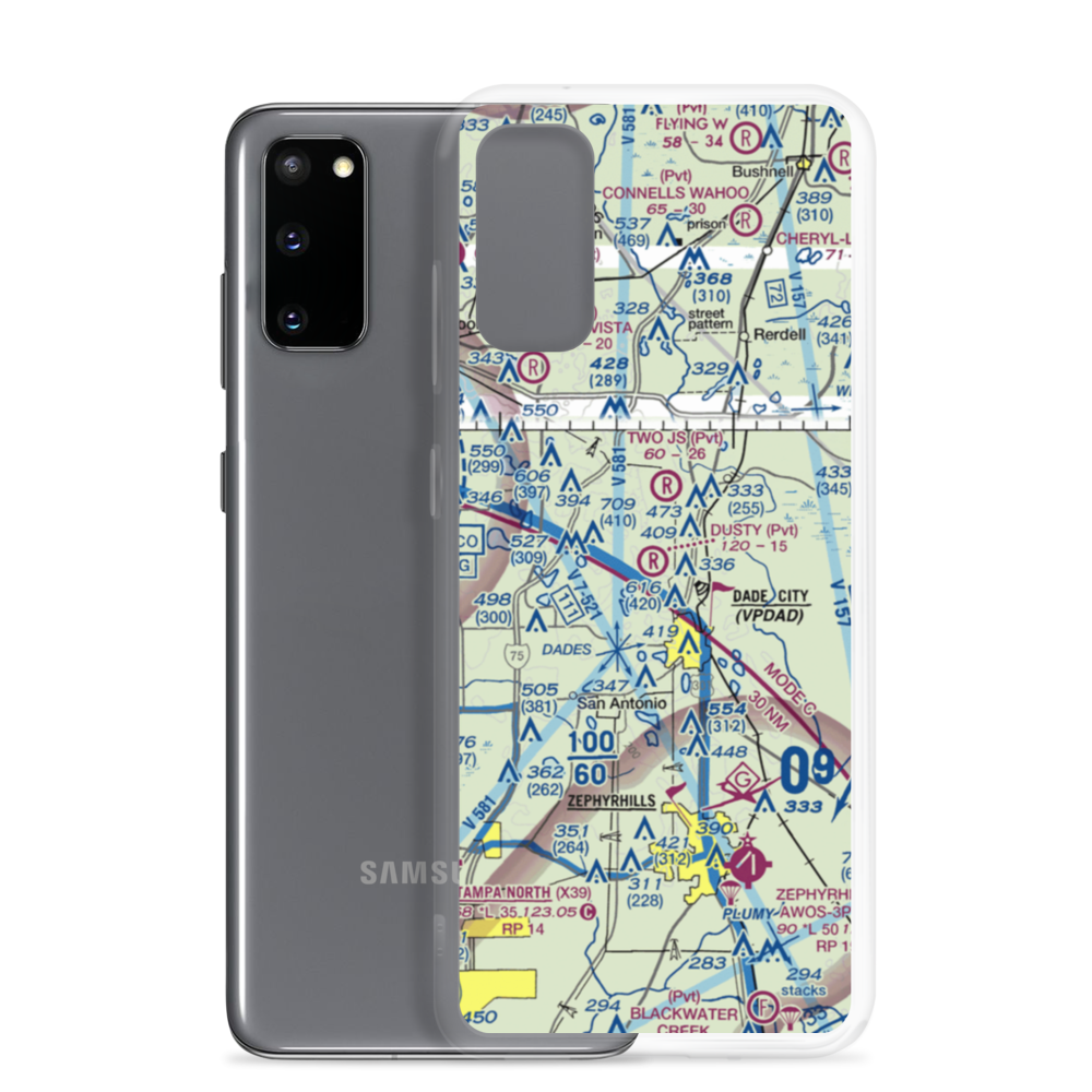 Dusty Airpatch Airport (5FL0) VFR Sectional Samsung Case Samsung Galaxy S20 model shown