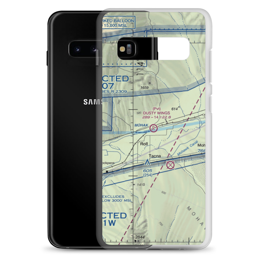 Dusty Wings Field (US-0638) VFR Sectional Samsung Case Samsung Galaxy S10+ model shown