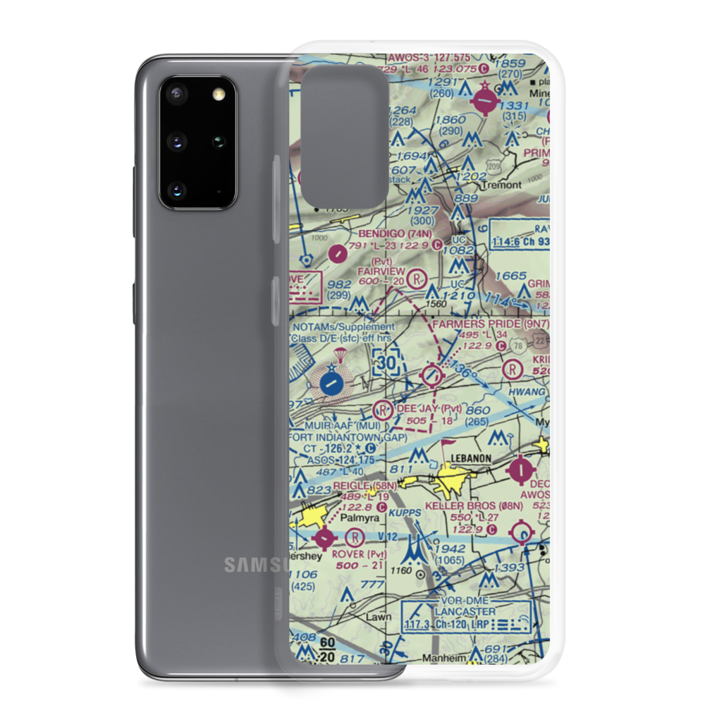 Dutch Country Egg Farms Airport (PS35) VFR Sectional Samsung Case Samsung Galaxy S20 Plus model shown