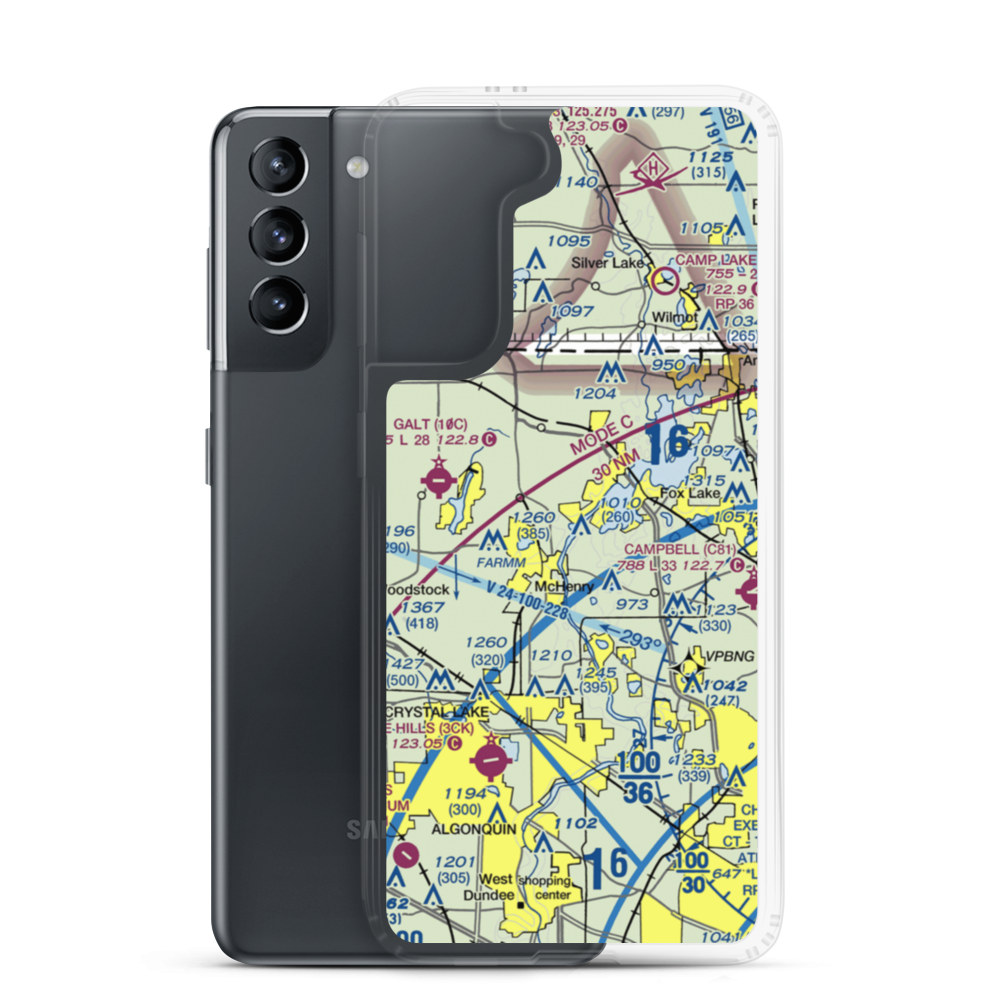 Dutch Creek Seaplane Base (8IL7) VFR Sectional Samsung Case Samsung Galaxy S21 model shown