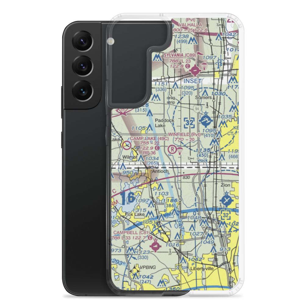 Dutch Gap Airstrip (04WI) VFR Sectional Samsung Case Samsung Galaxy S22 Plus model shown
