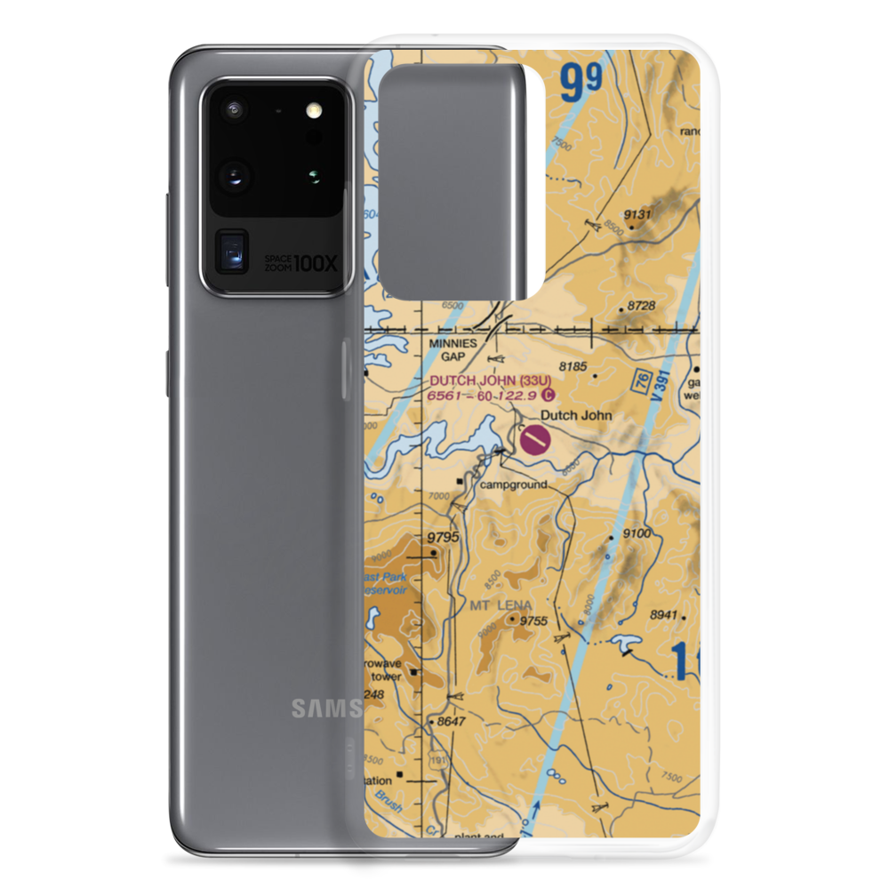 Dutch John Airport (33U) VFR Sectional Samsung Case Samsung Galaxy S20 Ultra model shown