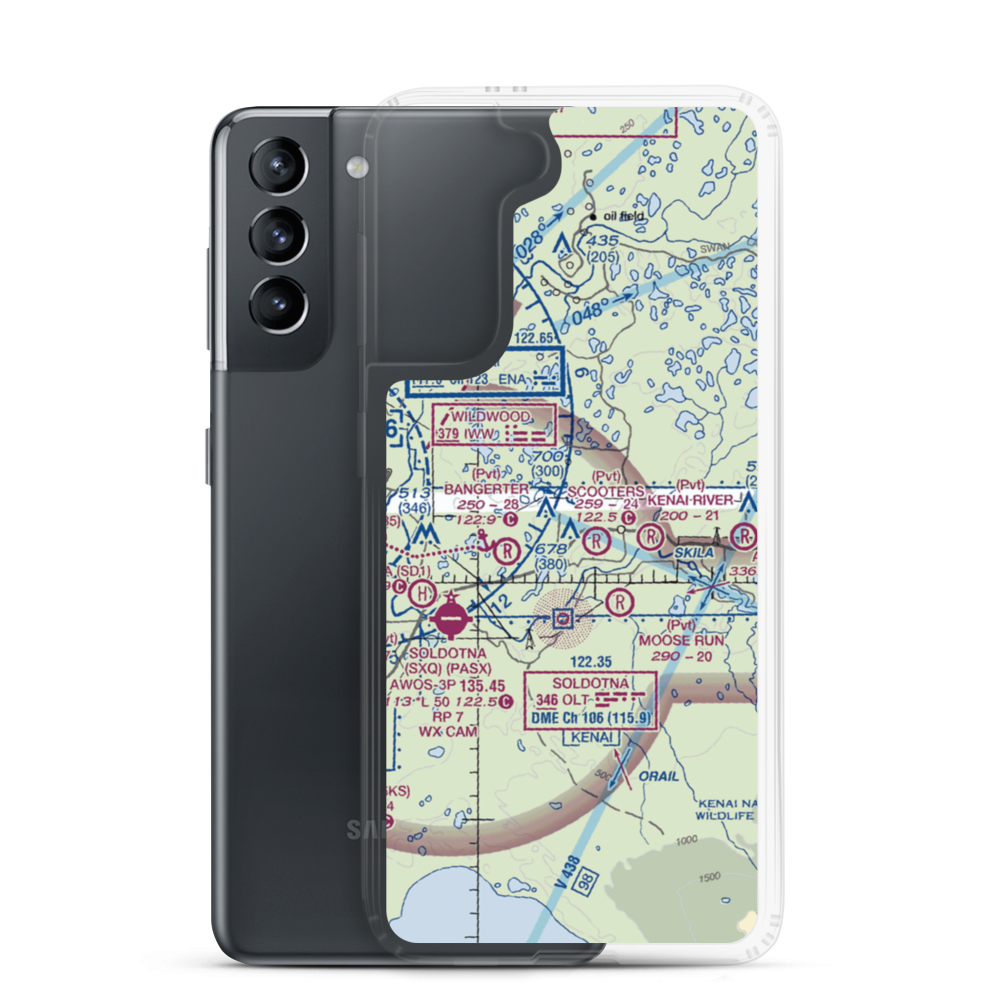 Dutch Landing Strip (88AK) VFR Sectional Samsung Case Samsung Galaxy S21 model shown