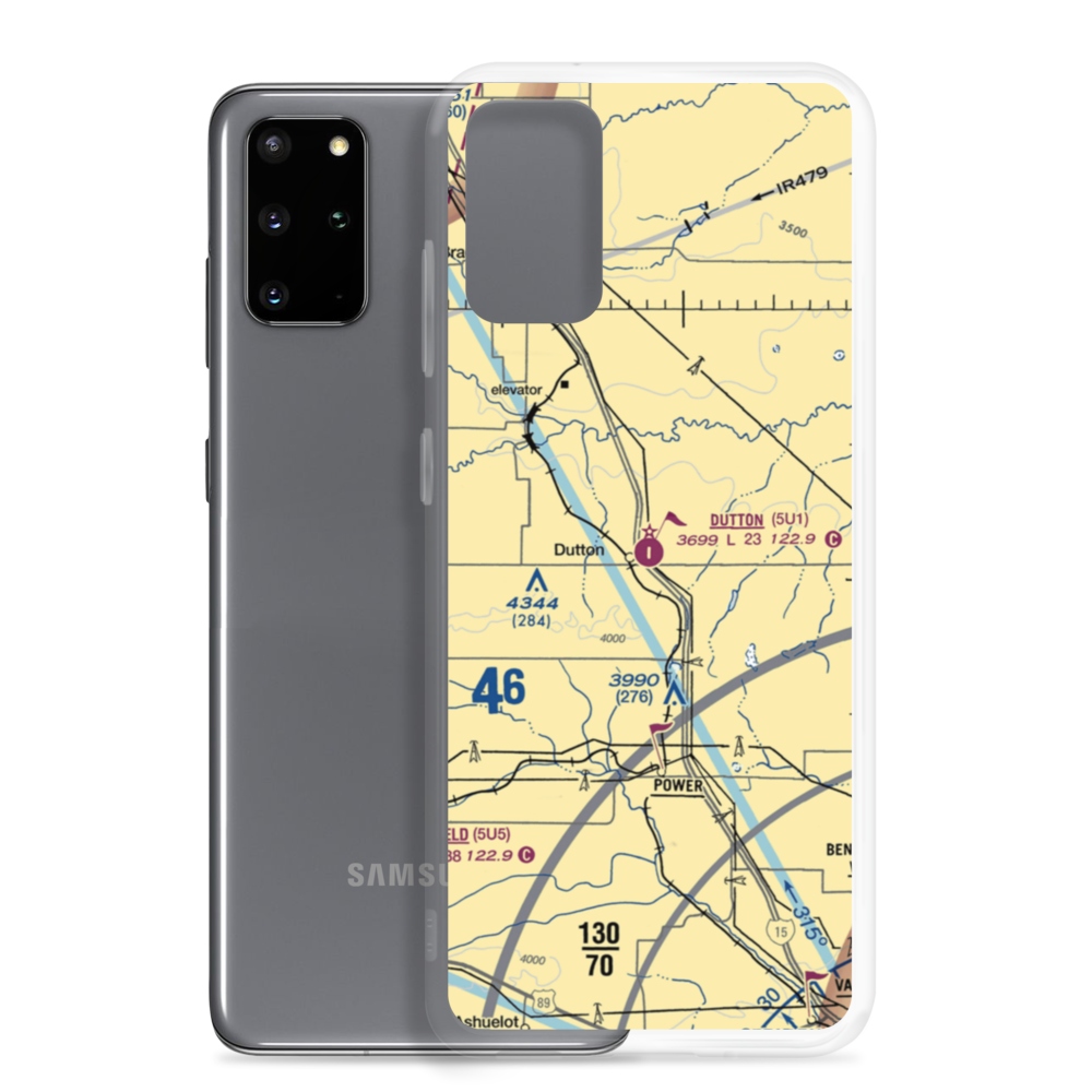 Dutton Airport (5U1) VFR Sectional Samsung Case Samsung Galaxy S20 Plus model shown