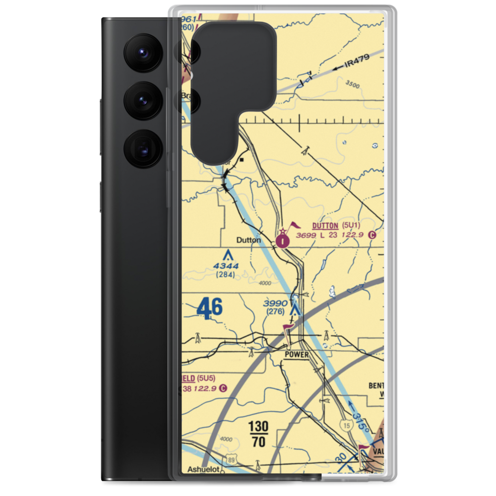 Dutton Airport (5U1) VFR Sectional Samsung Case Samsung Galaxy S22 Ultra model shown